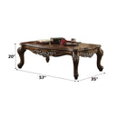 Latisha Rectangular Leg Coffee Table (No Storage) , Antique Oak Finish Acme