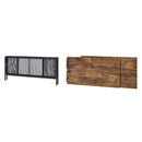 Winam Foldable, Rectangular Coffee Table , Antique Oak & Black Finish Acme