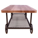 Francie Rectangular Table , Oak & Antique Gray Finish Acme