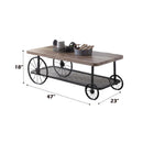 Francie Rectangular Table , Oak & Antique Gray Finish Acme