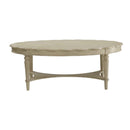 Fordon Oval Leg Coffee Table (No Storage) , French Antique White Finish Acme