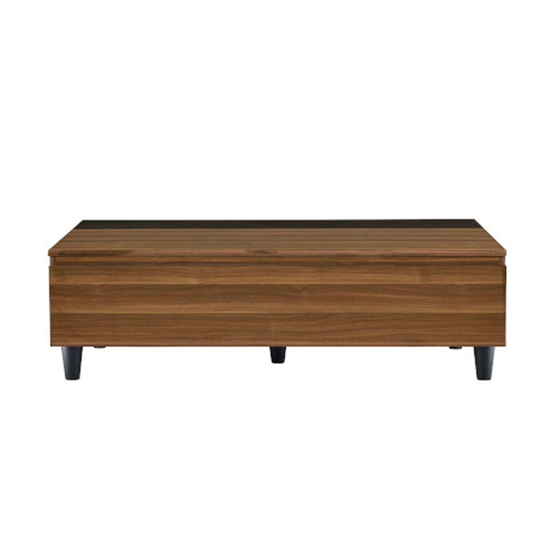 Avala Rectangular Coffee Table w/Lift Top, Walnut & Black Finish Acme