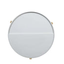 Bodfish Round Coffee Table , White & Natural Finish Acme