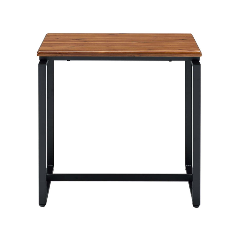 Jurgen 3Pc Coffee & End Table Set , Oak & Black Finish Acme