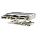 Brancaster Rectangular Coffee Table: Trunk Top Design , Aluminum Acme