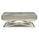 Brancaster Rectangular Coffee Table: Trunk Top Design , Aluminum Acme