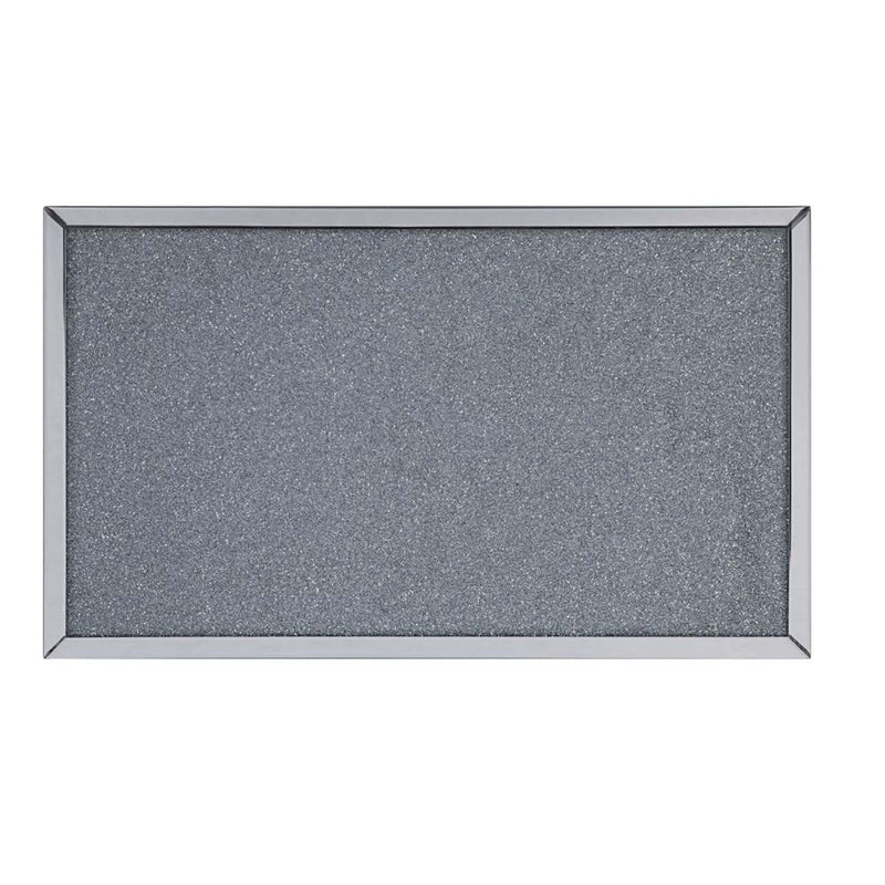 Noralie Rectangular Coffee Table , Clear Glass, Mirrored & Faux Diamonds Acme