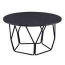 Sytira Drum Coffee Table , Espresso & Black Finish Acme