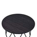 Sytira Drum Coffee Table , Espresso & Black Finish Acme