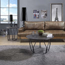Sytira Drum Coffee Table , Espresso & Black Finish Acme