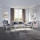 Ciddrenar Rectangular Coffee Table , Marble Top & White Finish Acme