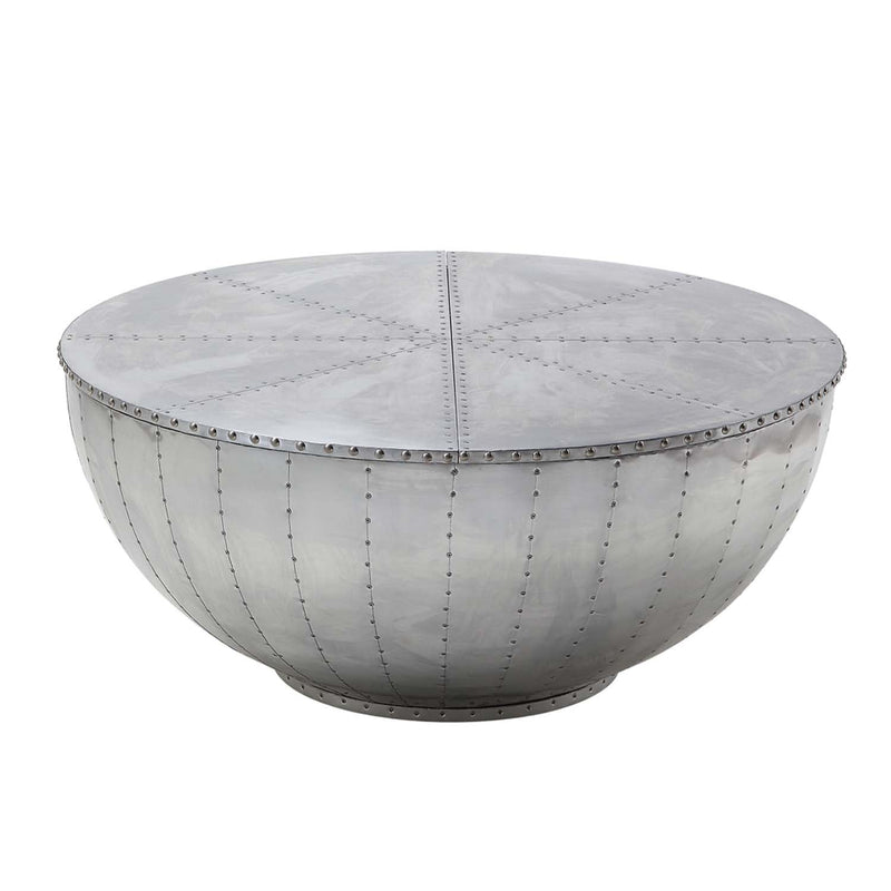 Brancaster Drum Coffee Table , Aluminum Acme