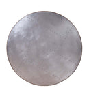 Tamas Drum Coffee Table , Aluminum & Cocoa Top Grain Leather Acme