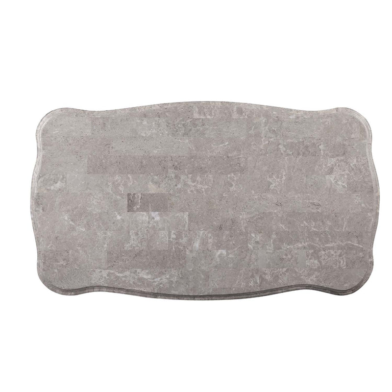 Ariadne Rectangular Coffee Table , Marble Top & Platinum Finish Acme