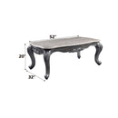 Ariadne Rectangular Coffee Table , Marble Top & Platinum Finish Acme
