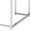 Chafik Rectangular Coffee Table , Natural Oak & Chrome Finish Acme