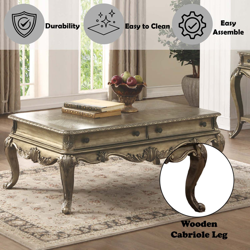 Ragenardus Rectangular Coffee Table , Vintage Oak Finish Acme