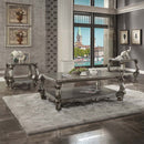 Versailles Rectangular Coffee Table , Antique Platinum Finish Acme