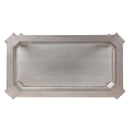 Northville Rectangular Coffee Table , Clear Glass & Antique Silver Finish Acme
