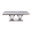 Satinka Rectangular Coffee Table , Printed Faux Marble Top Acme