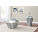 Noralie Rectangular Coffee Table , Mirrored & Faux Diamonds Acme