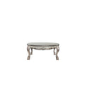 Dresden Bowed Coffee Table , Vintage Bone White Finish Acme