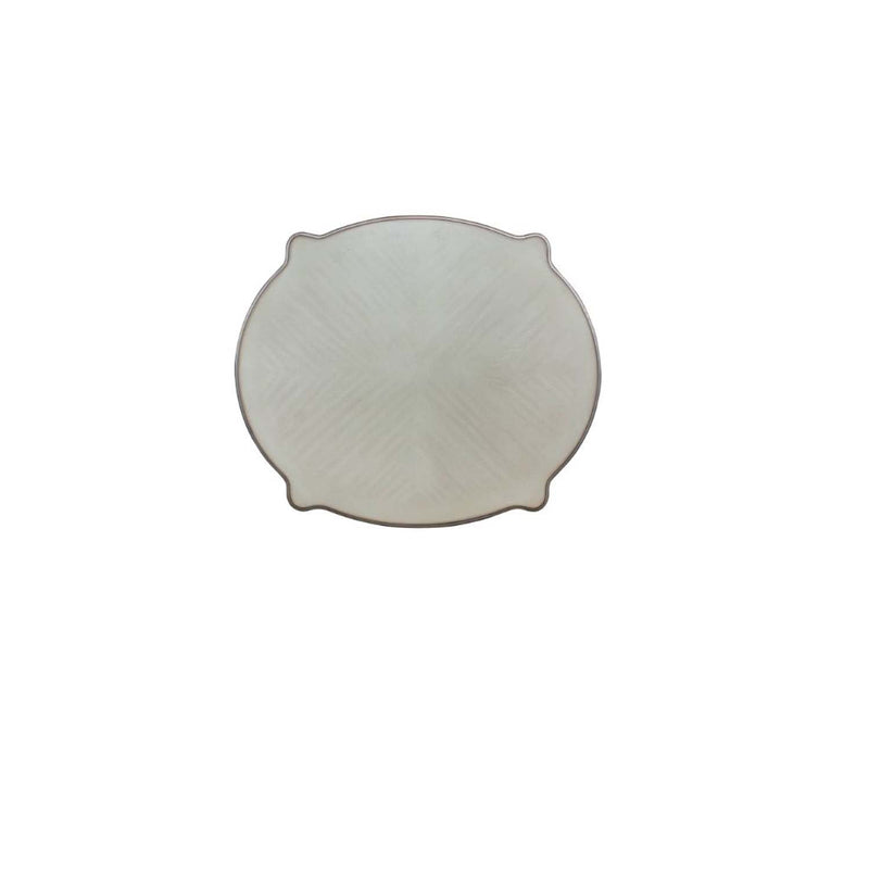 Dresden Bowed Coffee Table , Vintage Bone White Finish Acme