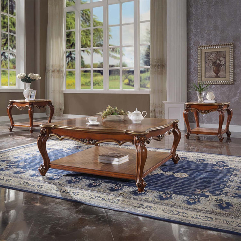 Picardy Square Coffee Table , Honey Oak Finish Acme