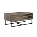 Homare Rectangular Coffee Table , Rustic Oak & Black Finish Acme