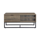 Homare Rectangular Coffee Table , Rustic Oak & Black Finish Acme