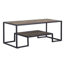Idella Rectangular Coffee Table , Rustic Oak & Black Finish Acme
