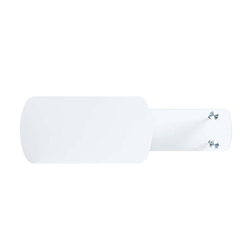 Patina Rectangular Coffee Table , White & Chrome Finish Acme