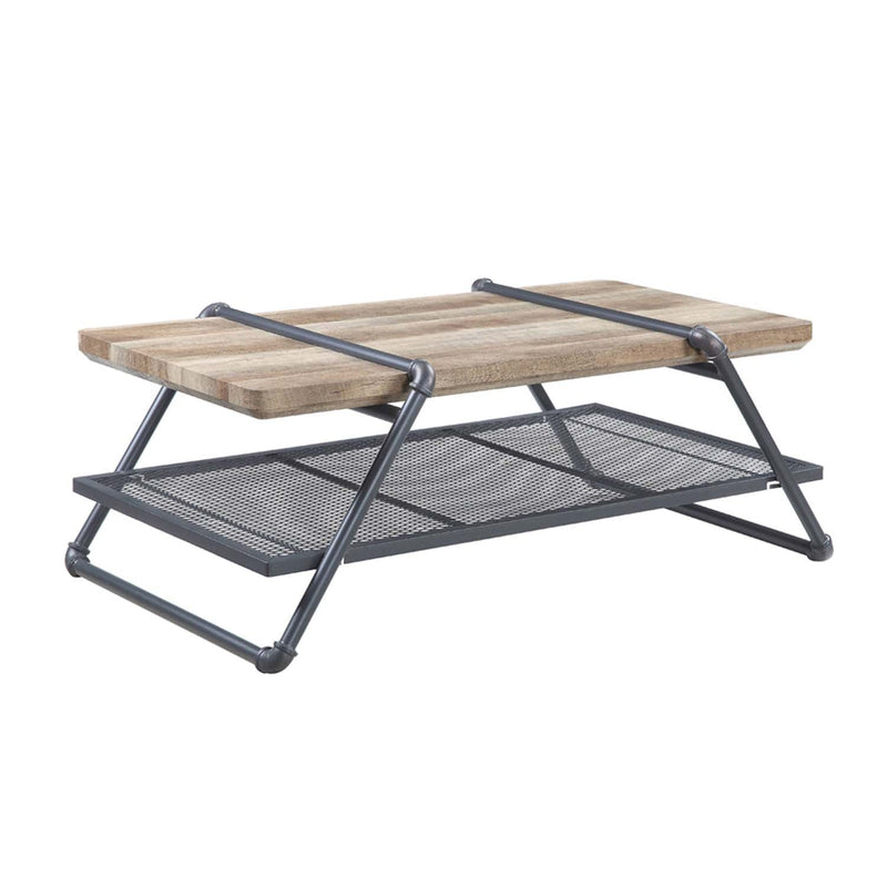 Brantley Rectangular Coffee Table , Oak & Sandy Gray Finish Acme
