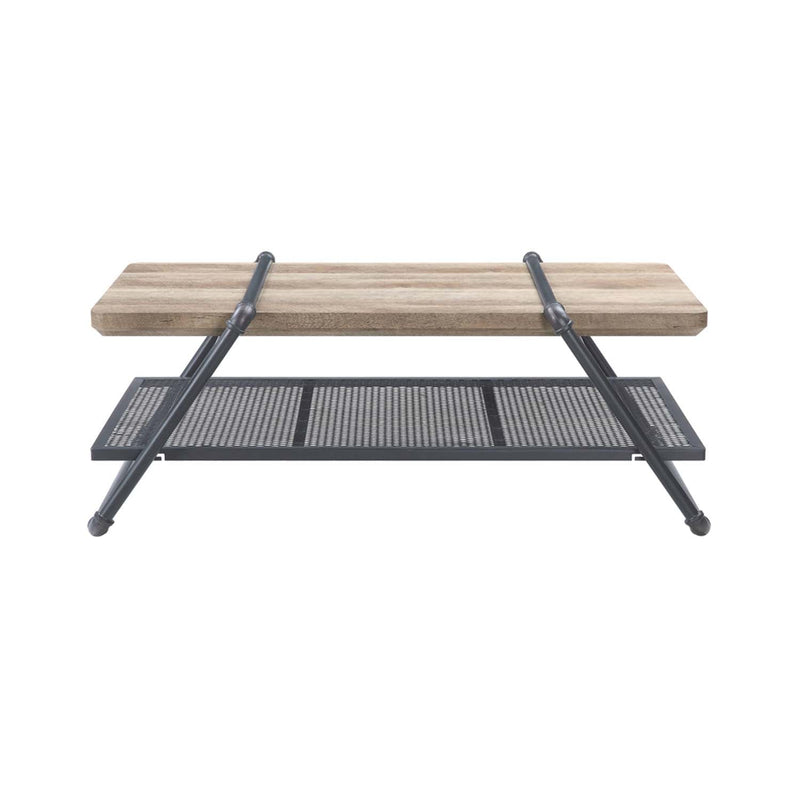 Brantley Rectangular Coffee Table , Oak & Sandy Gray Finish Acme