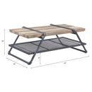 Brantley Rectangular Coffee Table , Oak & Sandy Gray Finish Acme