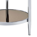 Abbe Round Coffee Table, Glass & Chrome Finish Acme