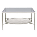 Adelrik Square Coffee Table , Glass & Chrome Finish Acme