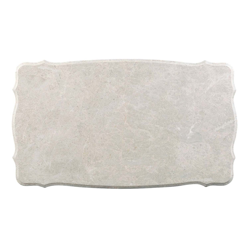 Benbek Rectangular Coffee Table , Marble & Antique Oak Finish Acme