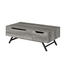 Throm Rectangular Coffee Table w/Lift Top, Gray Oak Finish Acme