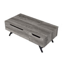 Throm Rectangular Coffee Table w/Lift Top, Gray Oak Finish Acme