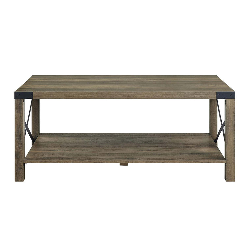 Abiram Rectangular Coffee Table , Rustic Oak Finish Acme