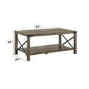 Abiram Rectangular Coffee Table , Rustic Oak Finish Acme