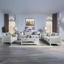 Katia Rectangular Coffee Table , Rustic Gray & Weathered White Finish Acme