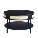 Colson Round Coffee Table, Black Finish Acme