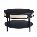 Colson Round Coffee Table, Black Finish Acme