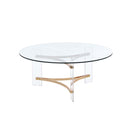 Sosi Round Coffee Table, Gold Finish Acme