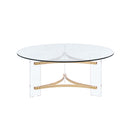 Sosi Round Coffee Table, Gold Finish Acme