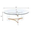 Sosi Round Coffee Table, Gold Finish Acme