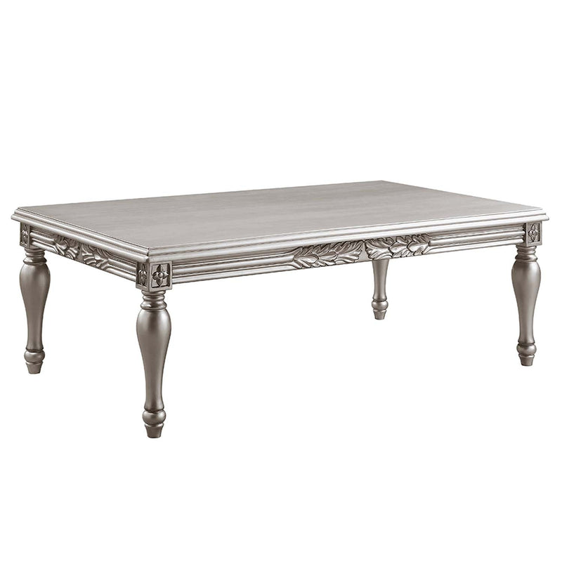 Pelumi Rectangular Coffee Table , Platinum Finish Acme