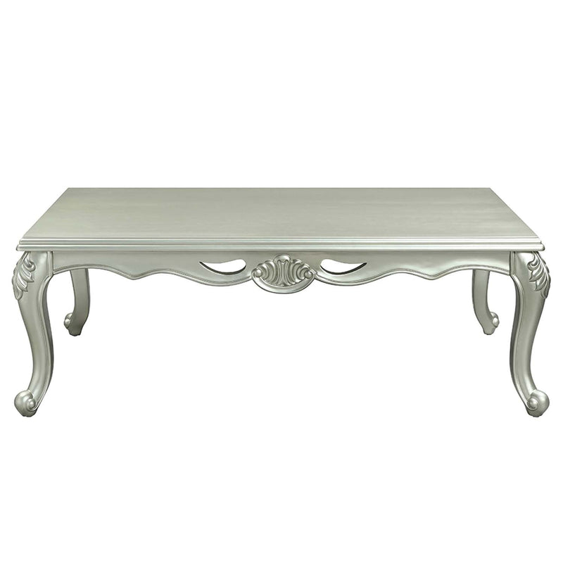 Qunsia Rectangular Coffee Table , Champagne Finish Acme